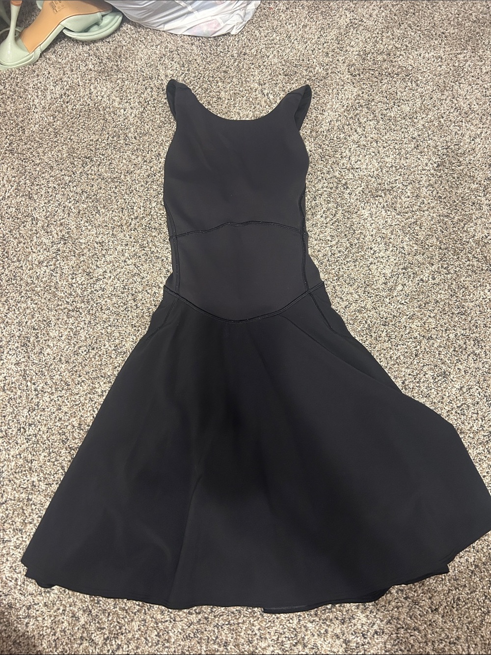 Lululemon Black Sleeveless Fit-and-Flare Dress